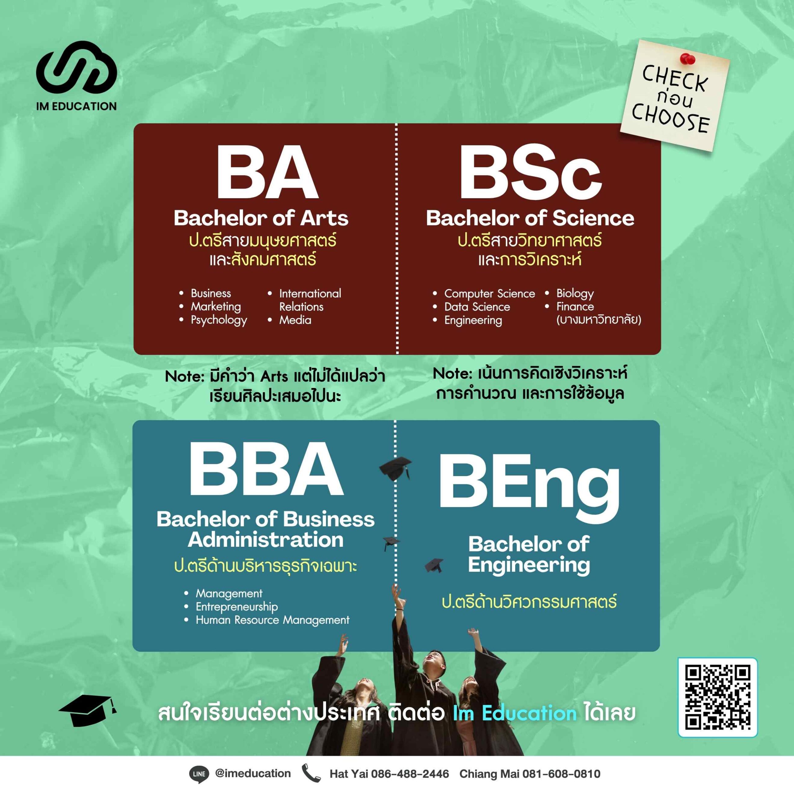 เรียนต่อต่างประเทศ - Bachelor Degree